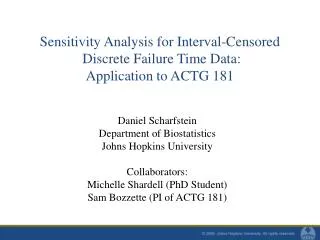 Sensitivity Analysis for Interval-Censored Discrete Failure Time Data: Application to ACTG 181