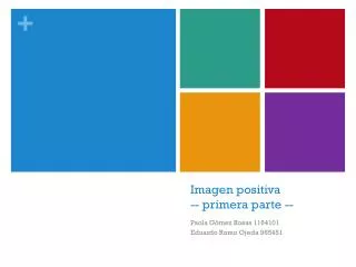 imagen positiva primera parte