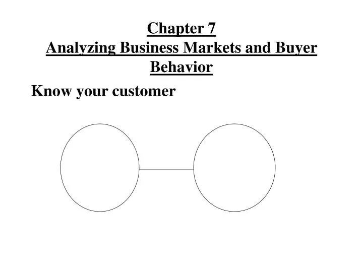 chapter 7 analyzing business markets and buyer behavior