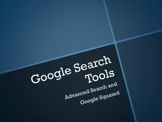 Google Search Tools
