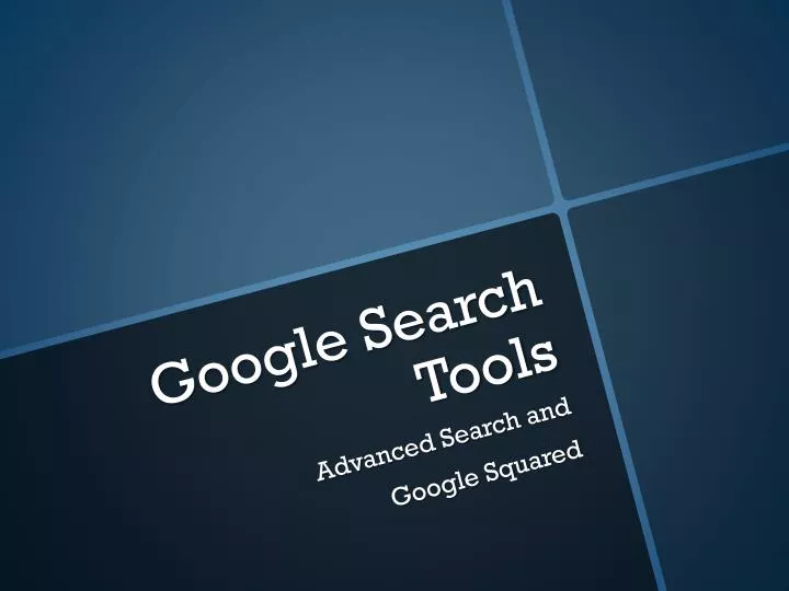 google search tools
