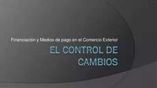 financiaci n y medios de pago en el comercio exterior