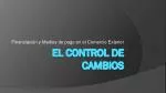 El control de cambios