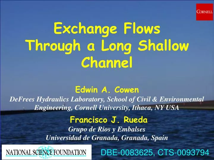exchange flows through a long shallow channel