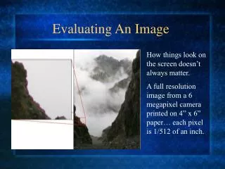 Evaluating An Image