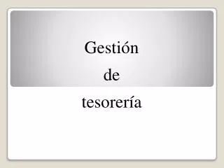 gesti n de tesorer a