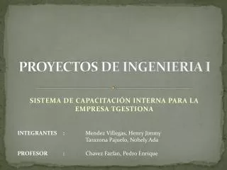proyectos de ingenieria i
