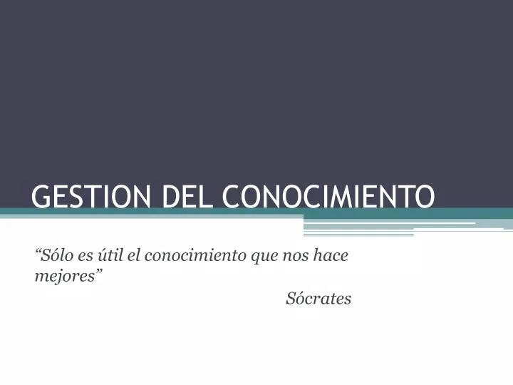 gestion del conocimiento