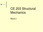 CE 203 Structural Mechanics - slide 1