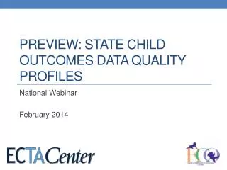 Preview: State Child Outcomes Data Quality profiles