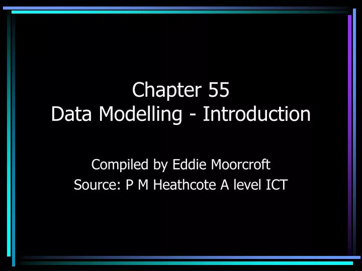 chapter 55 data modelling introduction