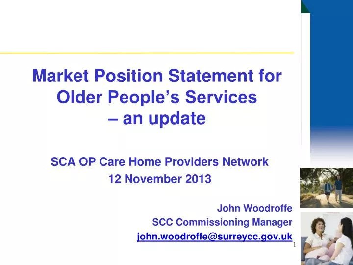 market position statement for older people s services an update
