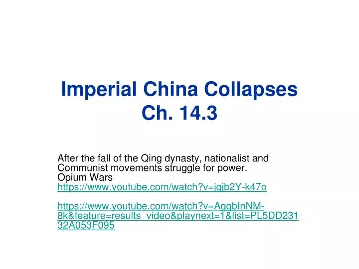 imperial china collapses ch 14 3