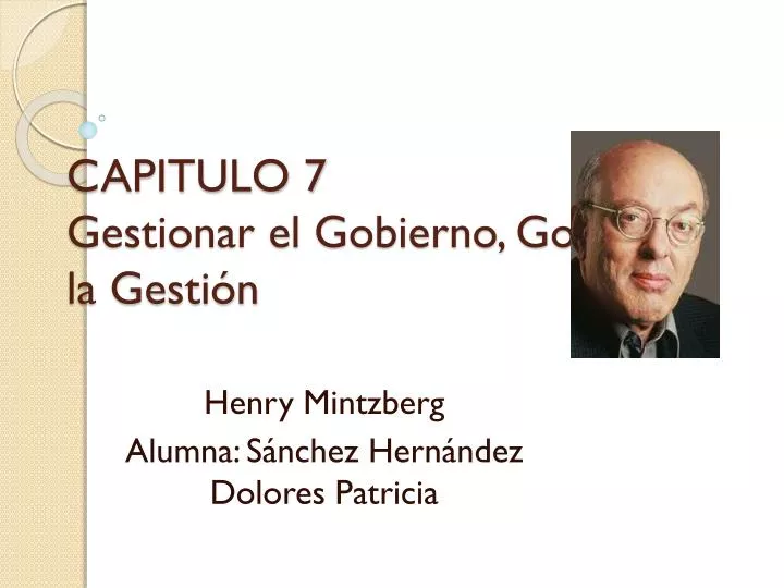 capitulo 7 gestionar el gobierno gobernar la gesti n