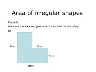 area of irregular shapes
