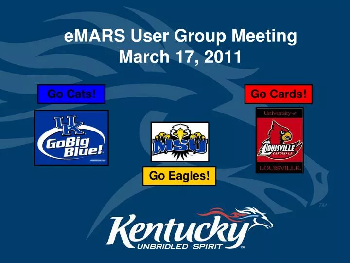 emars user group meeting march 17 2011