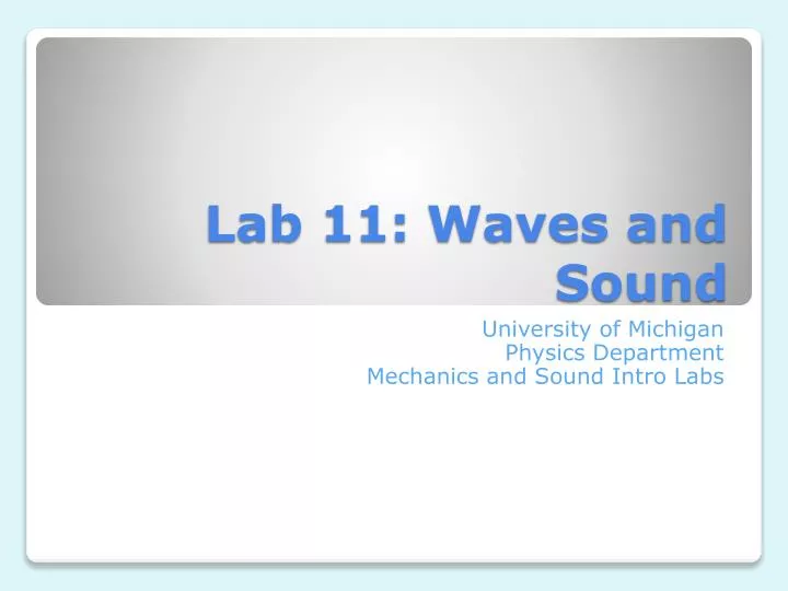 lab 11 waves and sound