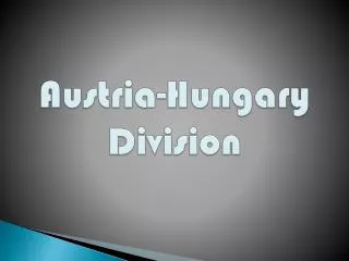 Austria-Hungary Division