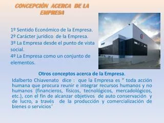 concepci n acerca de la empresa