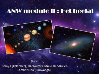 anw module ii het heelal