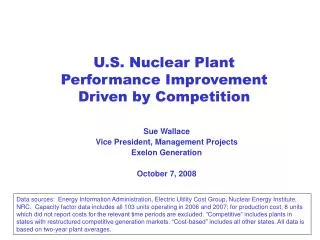 U.S. Nuclear Plant Performance Improvement Driven by Competition