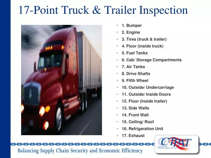 17 point truck trailer inspection