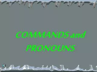 COMMANDS and PRONOUNS