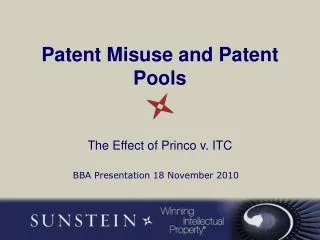 Patent Misuse and Patent Pools
