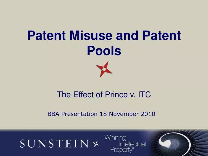 patent misuse and patent pools