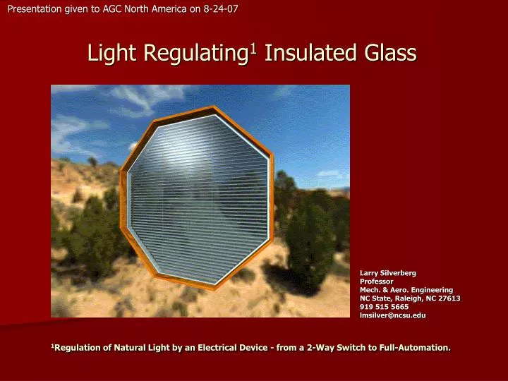 light regulating 1 insulated glass