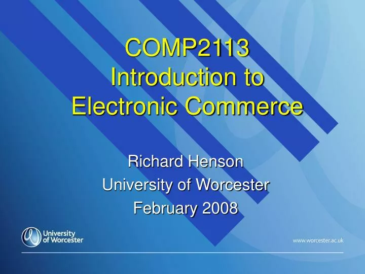 comp2113 introduction to electronic commerce