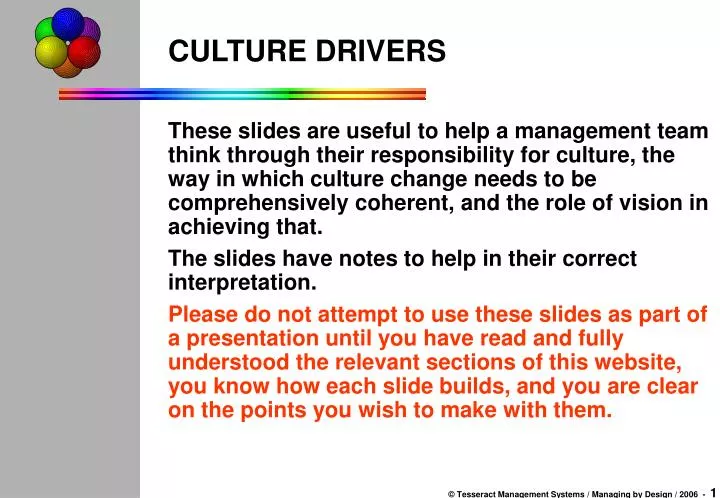 culture drivers