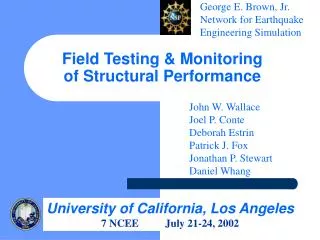 Field Testing &amp; Monitoring of Structural Performance