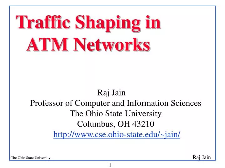 traffic shaping in atm networks