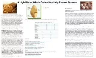 A High Diet of Whole Grains May Help Prevent Disease
