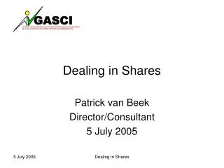 Dealing in Shares
