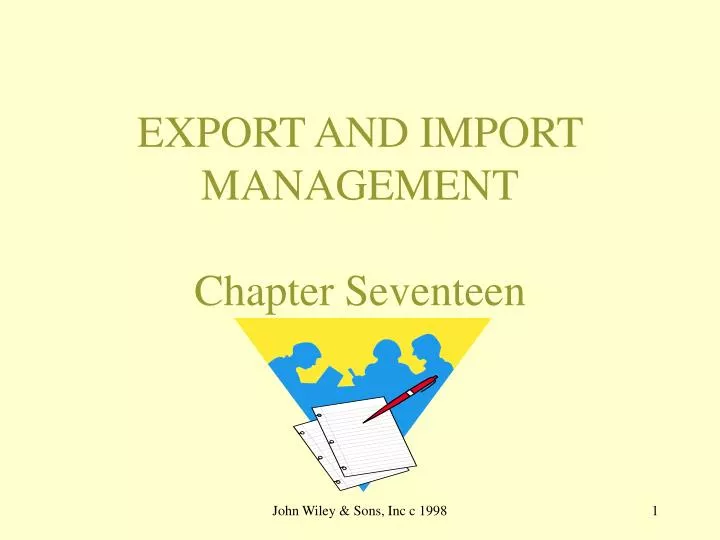 export and import management chapter seventeen