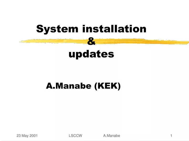 system installation updates
