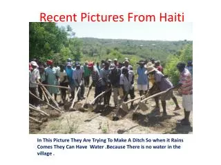 Recent Pictures From Haiti