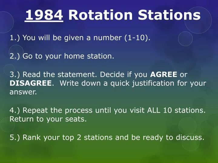 1984 rotation stations