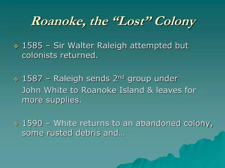 roanoke the lost colony