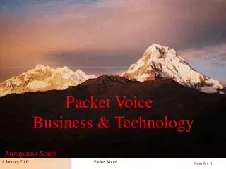 Packet Voice Business &amp; Technology