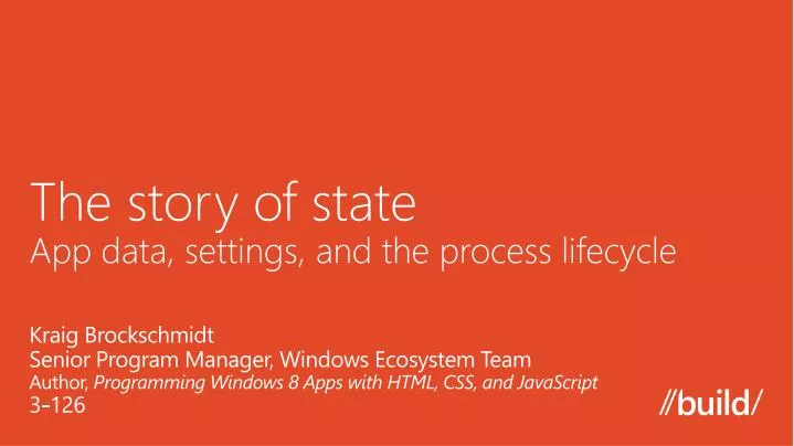 the story of state app data settings and the process lifecycle