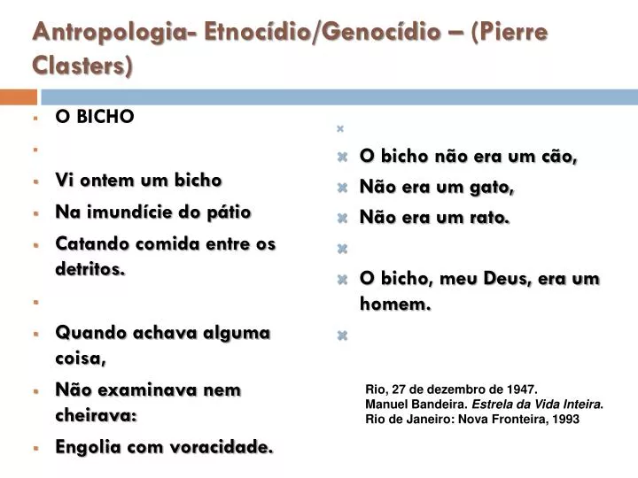 antropologia etnoc dio genoc dio pierre clasters