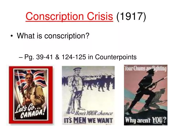 conscription crisis 1917