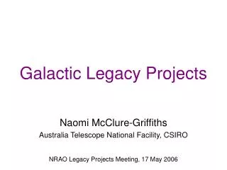 Galactic Legacy Projects