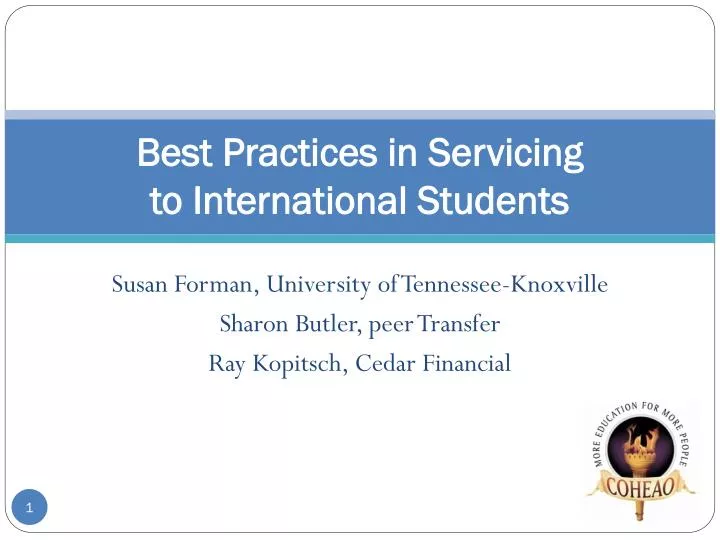best practices in servicing to international students