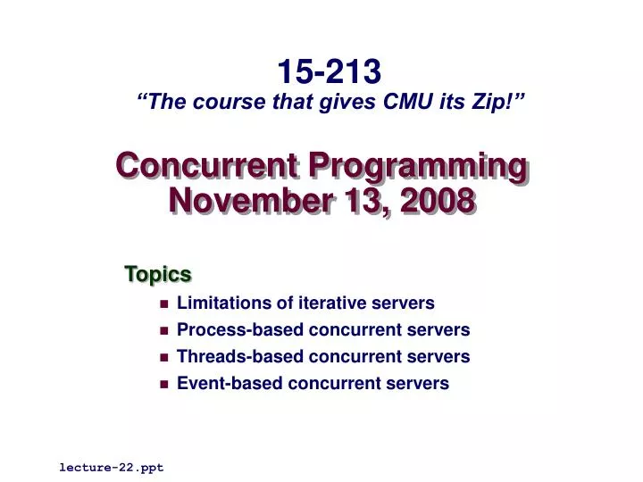 concurrent programming november 13 2008