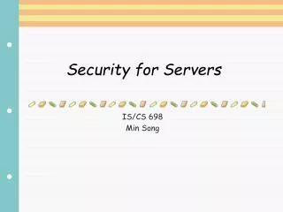Security for Servers
