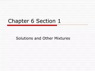 Chapter 6 Section 1